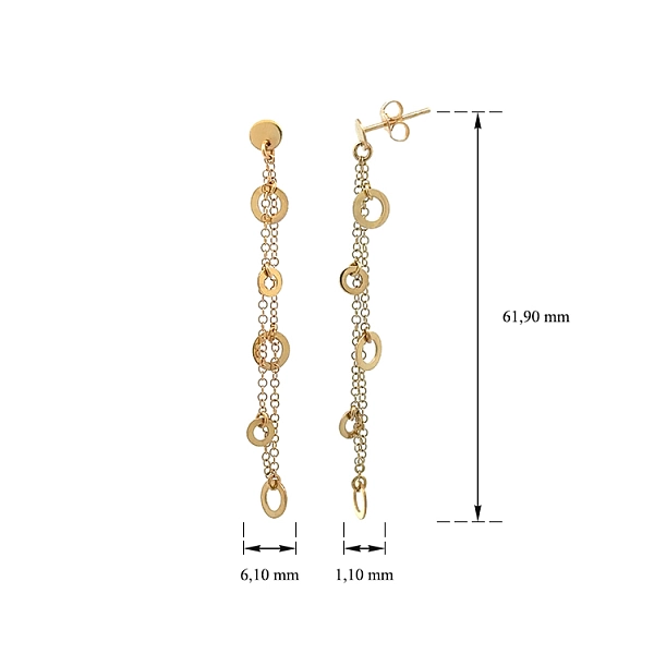 Gold dangle earrings