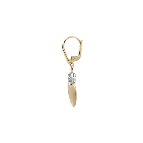 Gold Earrings with Zircones Heart