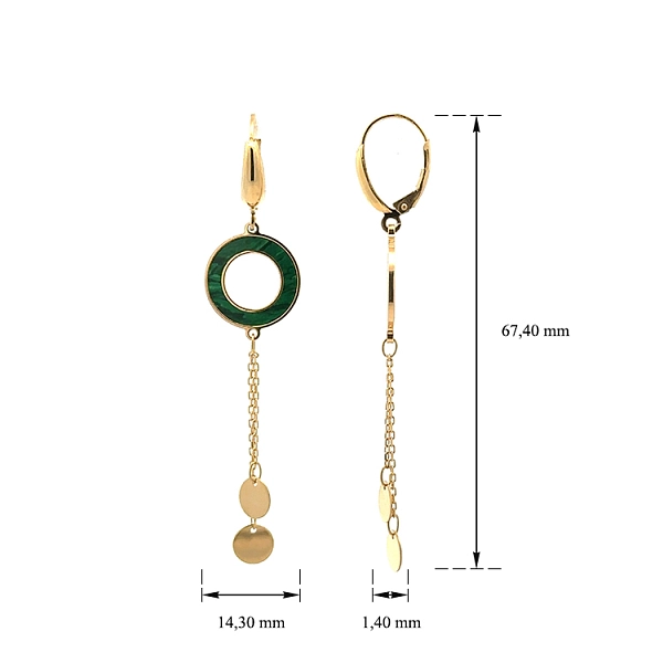 Gold dangle earrings
