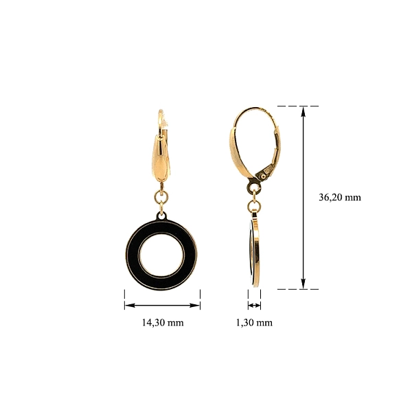 Gold dangle earrings
