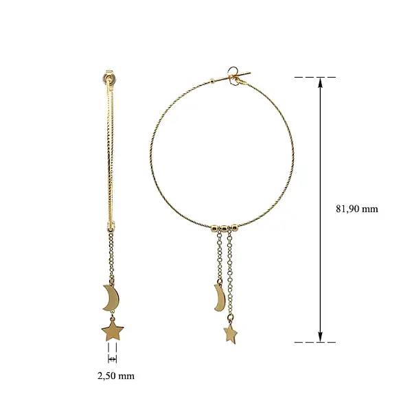 Gold dangle earrings