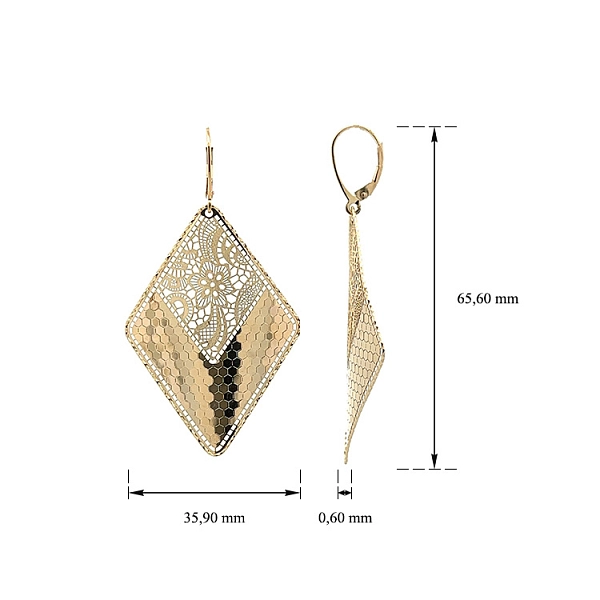 Gold dangle earrings