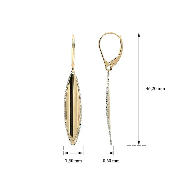 Gold dangle earrings