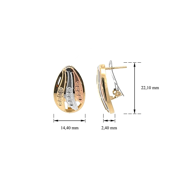 Gold Earrings made of Combination Gold