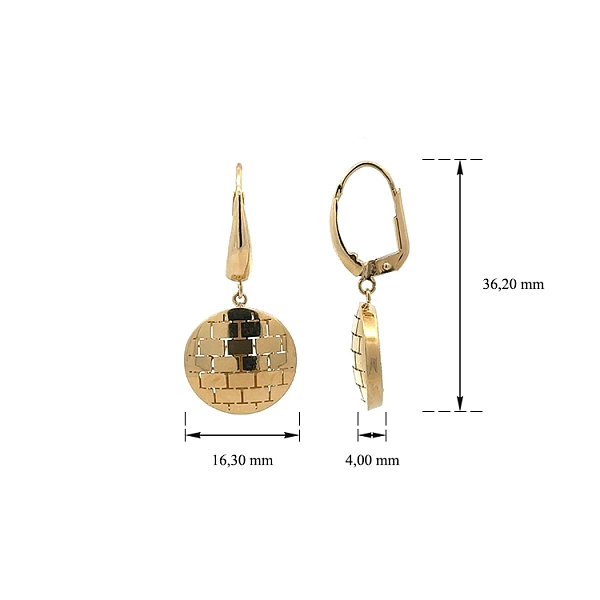 Gold dangle earrings