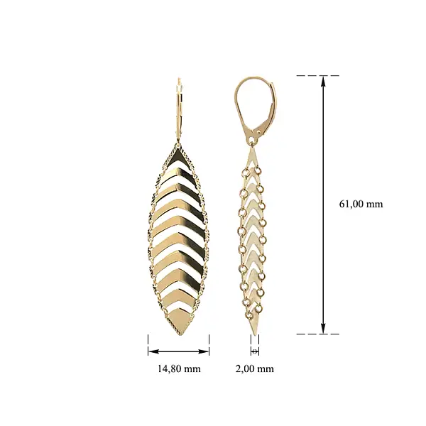 Gold dangle earrings