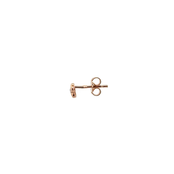 Gold Pecky Earrings Flowers with Zircones