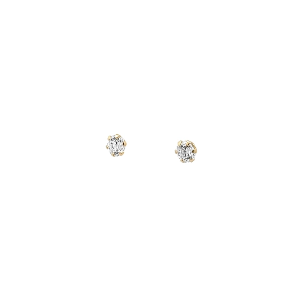 Gold Pecky Earrings with Zircones