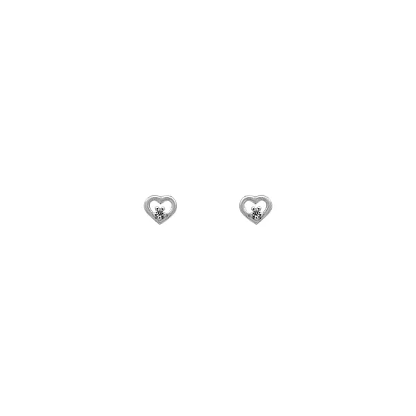 Earrings Hearts with Zircons