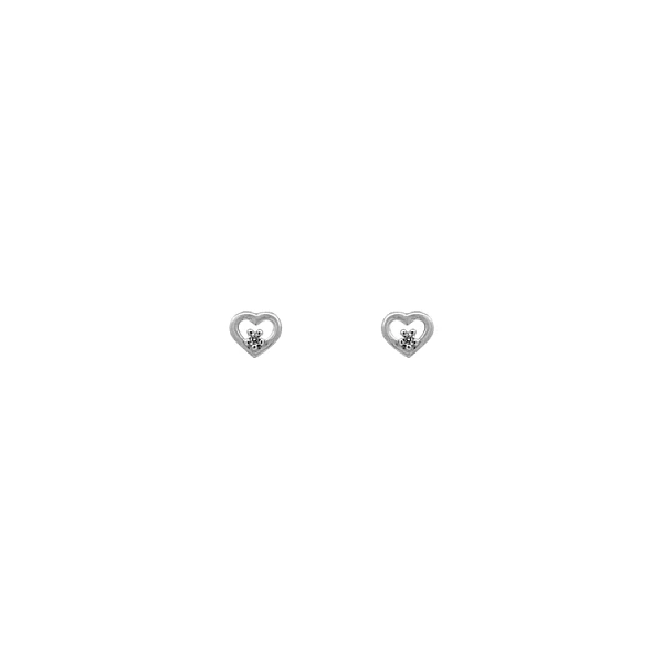 Earrings Hearts with Zircons