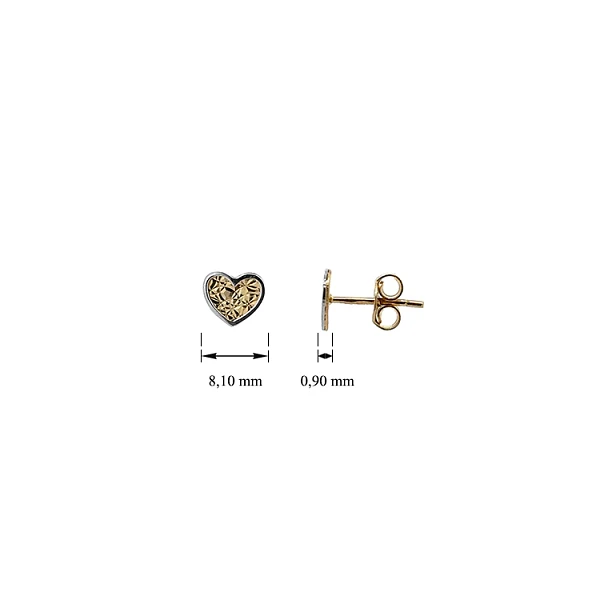 Gold Pecky Earrings Hearts