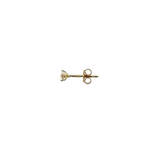 Gold Pecky Earrings Solitaire with Zircones