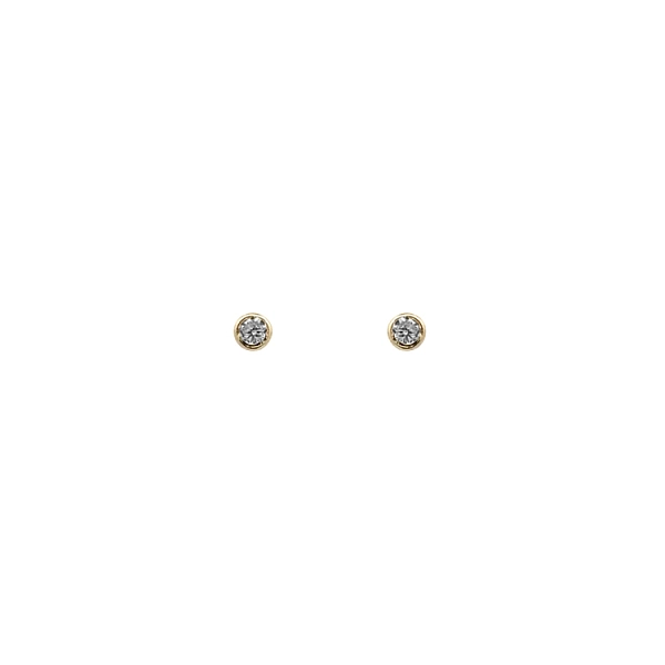 Gold Pecky Earrings with Zircones