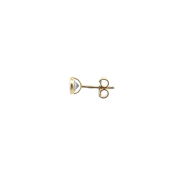 Gold Earrings with Zircons