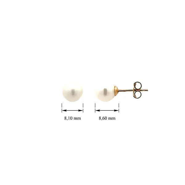 Gold Pecko Earrings with Pearl
