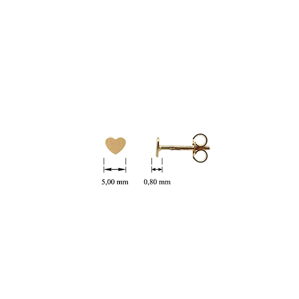 Gold Pecky Earrings Hearts