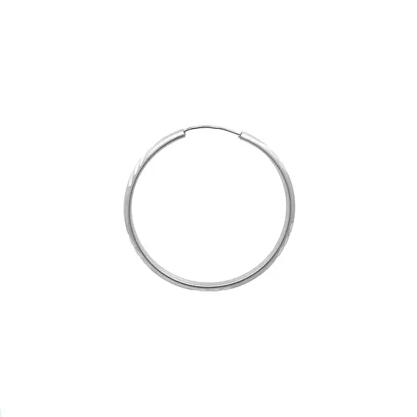 Women's White Gold Round Earrings