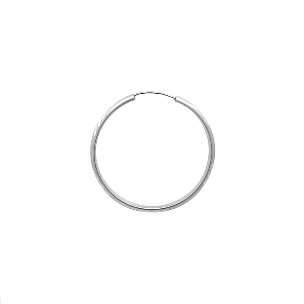 Women's White Gold Round Earrings