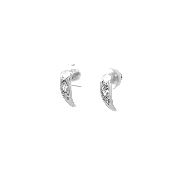 Gold Pecky Earrings with Zircones