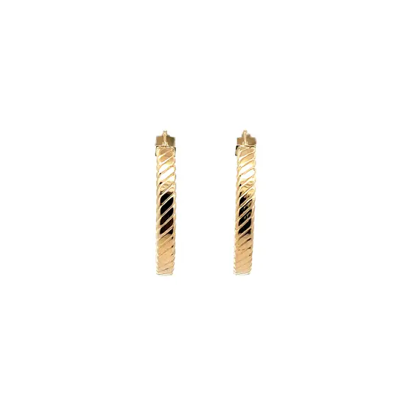 Gold Round Earrings