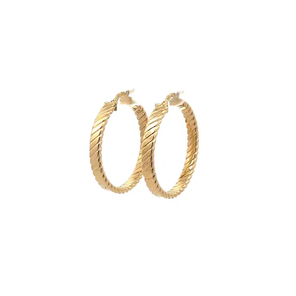 Gold Round Earrings