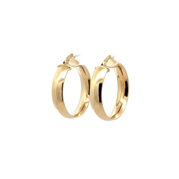 Gold Round Earrings