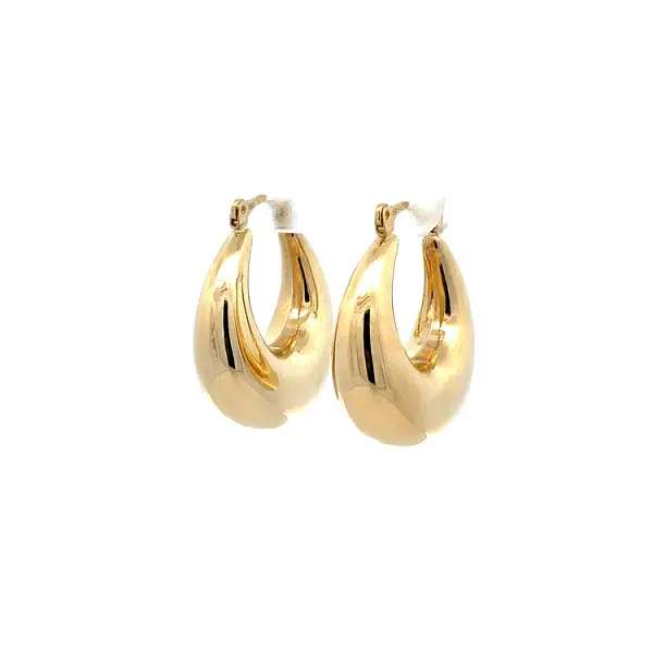 Gold Round Earrings