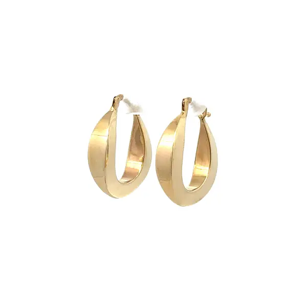 Gold Round Earrings
