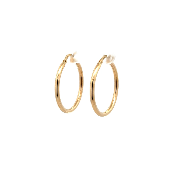Gold Round Earrings
