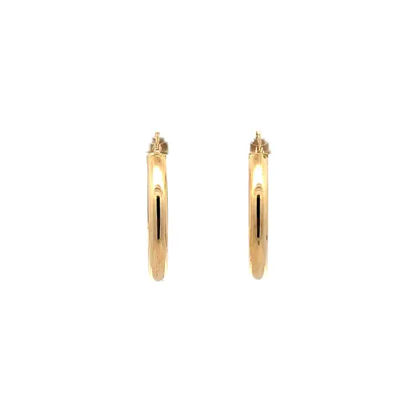 Gold Round Earrings