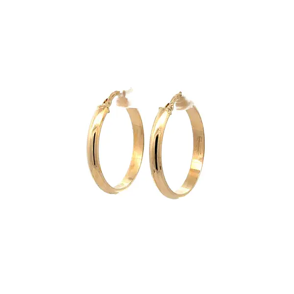 Gold Round Earrings