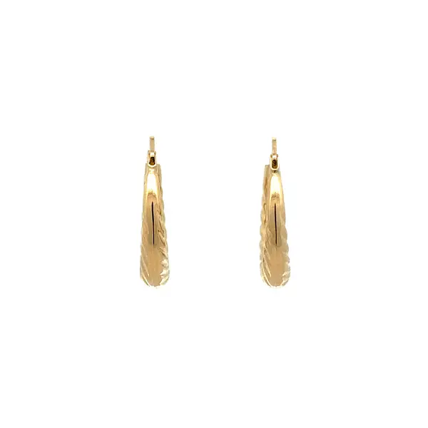 Gold Round Earrings