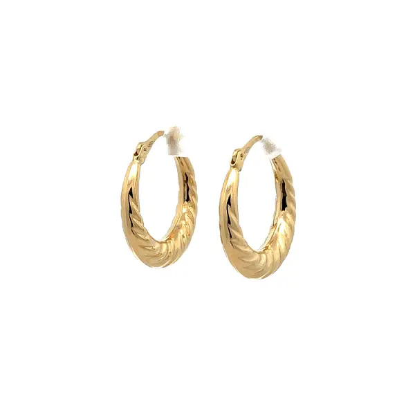 Gold Round Earrings
