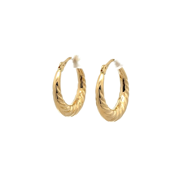 Gold Round Earrings