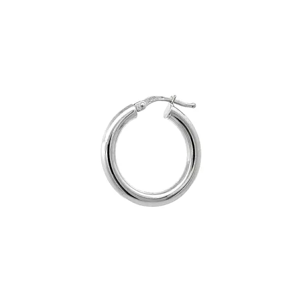 White Gold Round Earrings