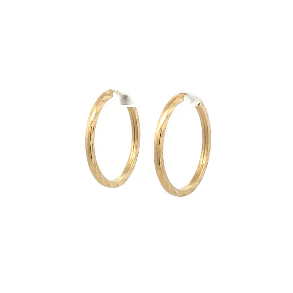 Gold Round Earrings