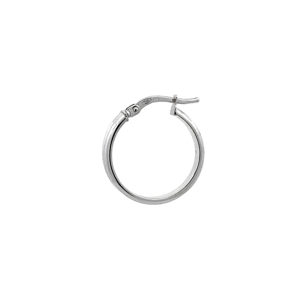 White Gold Round Earrings
