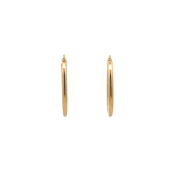 Gold Round Earrings