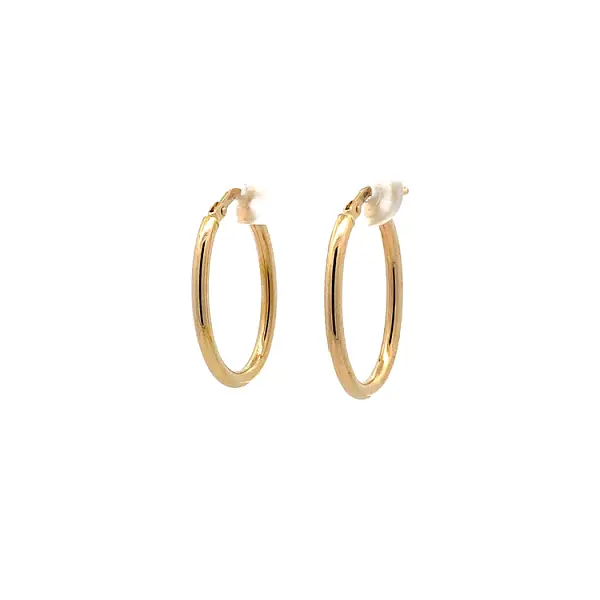 Gold Round Earrings