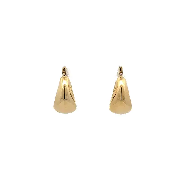 Gold Round Earrings