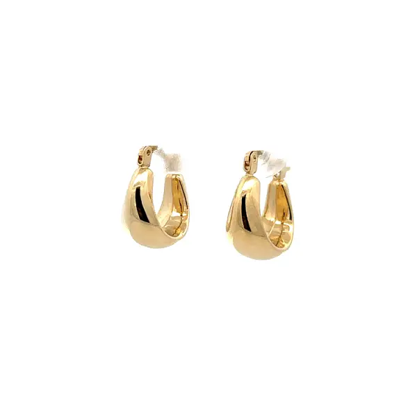 Gold Round Earrings