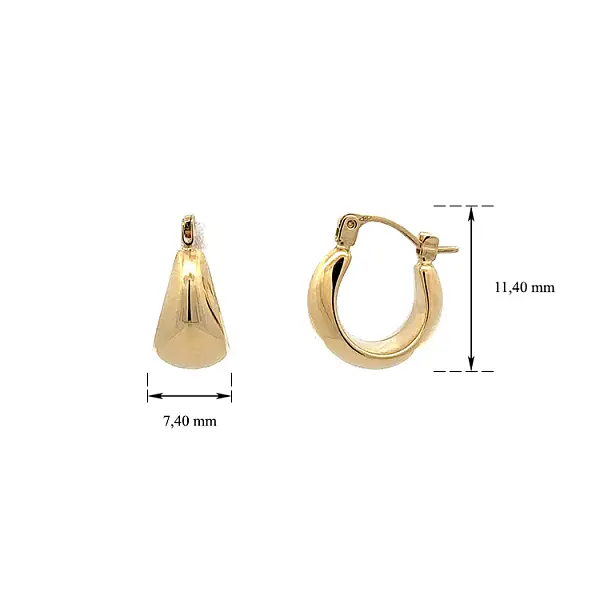 Gold Round Earrings