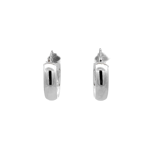 White Gold Round Earrings