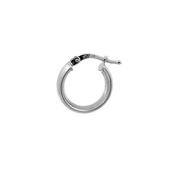 White Gold Round Earrings