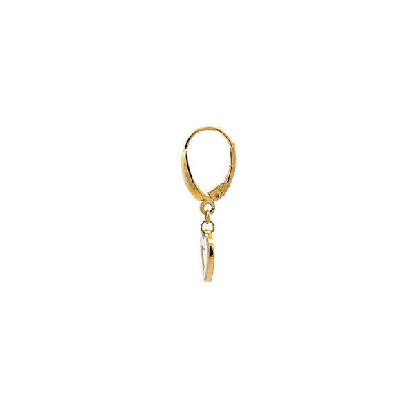 Gold Hanging Heart Earrings