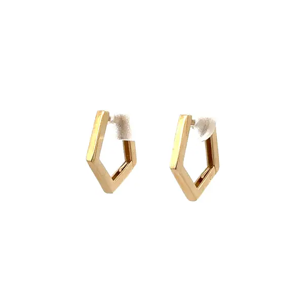 Gold Round Earrings