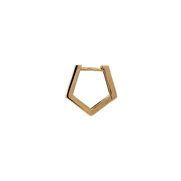 Gold Round Earrings