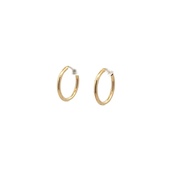 Gold Round Earrings