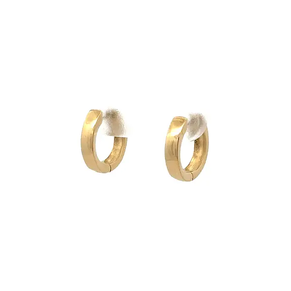 Gold Round Earrings