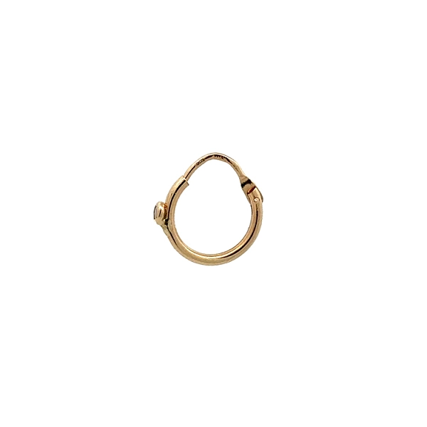 Gold Circular Earrings with Zircons